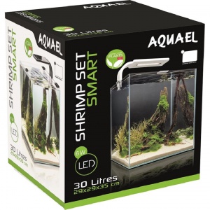 Креветкариум 30л с LED освещением (6 вт) и оборудованием, Aquael SHRIMP SET SMART PLANT 30 (черный)